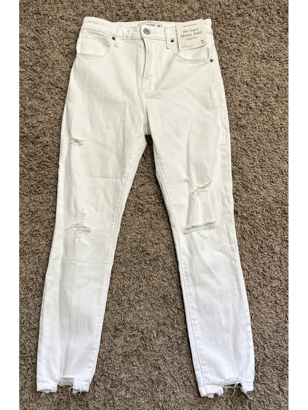 Abercrombie & Fitch Women's High Rise Super Skinny Ankle Jeans Sz 2 NWT